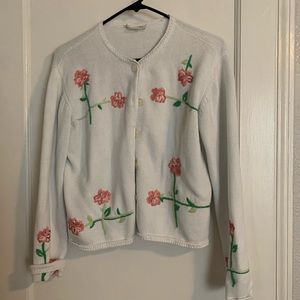 White Flower Cardigan